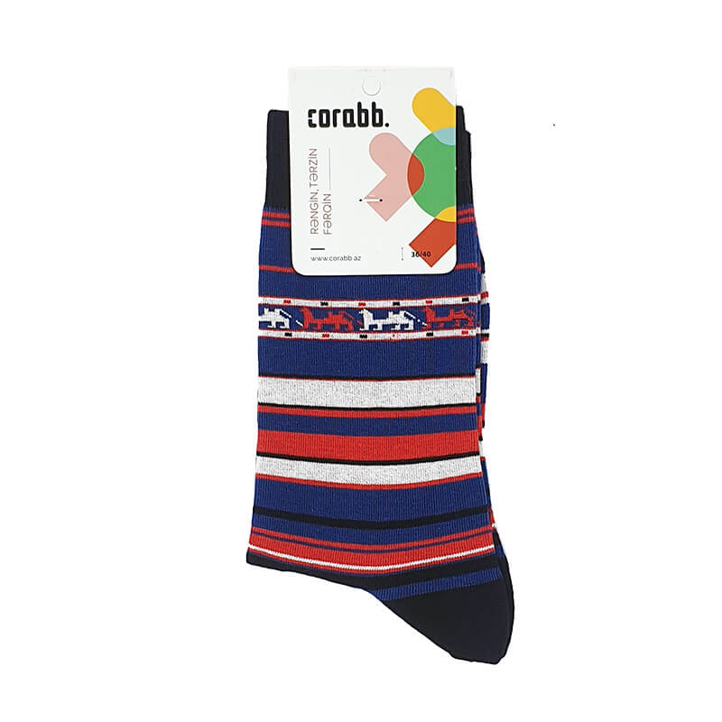Order online or buy from store 80% cotton socks designed on Camel caravan as a gift. Delivery within Baku in 24 hours.