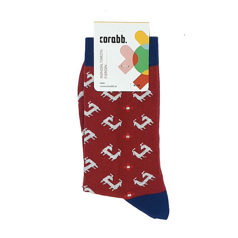 Order online or buy from the store 80% cotton socks designed on Traditional ornament as a gift. Delivery within Baku in 24 hours.