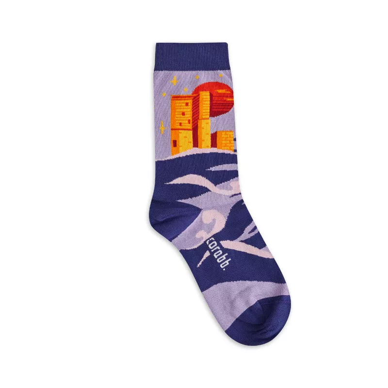 Order online or buy from the store 80% cotton socks designed on Maiden Tower, Baku Old City as a gift or souvenir. Delivery within Baku in 24 hours.