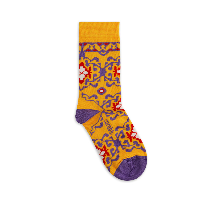Order online or buy from the store 80% cotton socks designed on Azerbaijan carpet ornament as a gift or souvenir. Delivery within Baku in 24 hours.